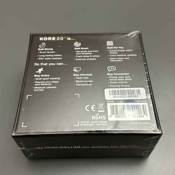 NEW SEALED Kore 2.0 Smart Watch Fitness Tracker & Heart Monitor - Picture 2 of 3
